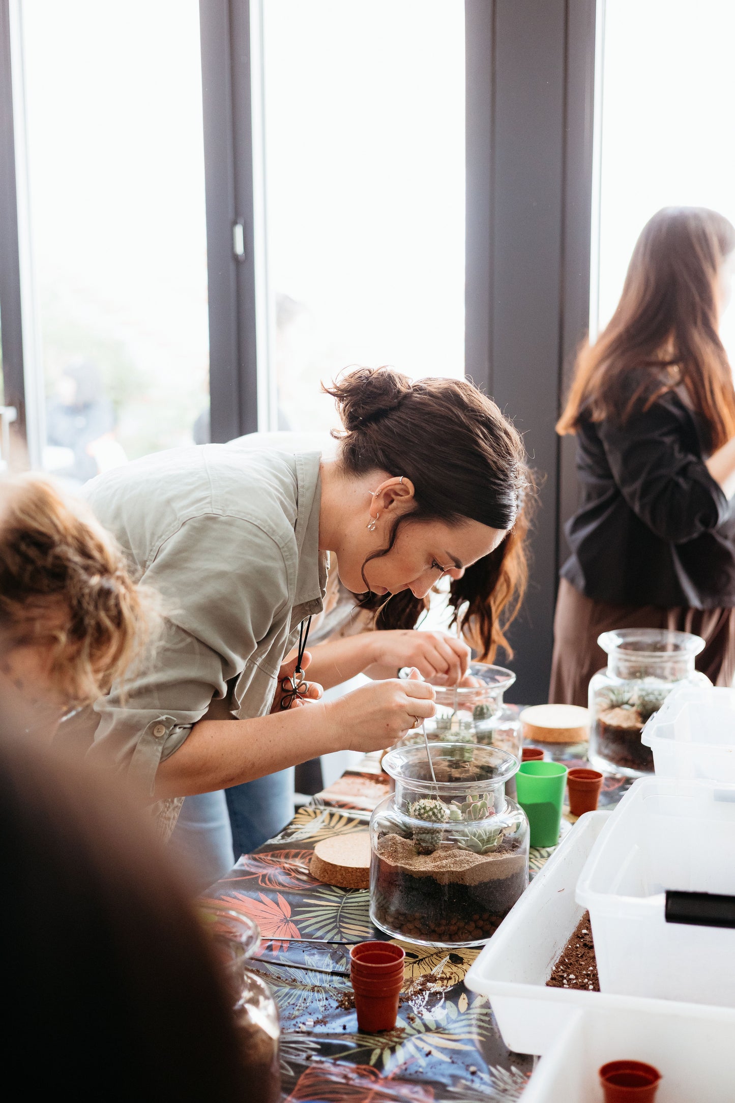 Desert Terrarium Workshop with Cactus and Succulents in Valencia