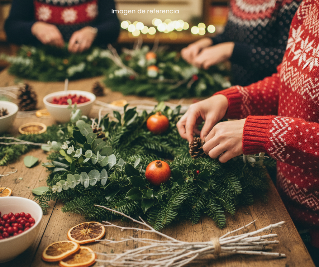 Taller de Corona de Navidad en Madrid