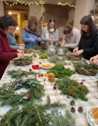 Taller de Corona de Navidad en Barcelona