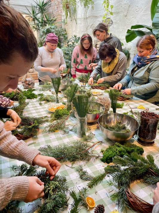 Taller de Corona de Navidad en Barcelona
