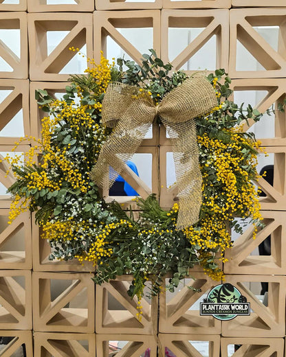 Taller de Corona Floral de Primavera con Mimosas y Eucalipto